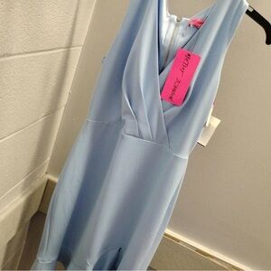 WILL BE AVAILABLE SOON Betsy Johnson light Blue Sleeveless V-Neck Dress